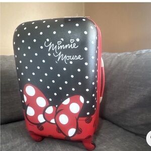 Disney Minnie Mouse Black and White Polka Dot Luggage